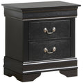 Black 2-Drawer Nightstand W46179