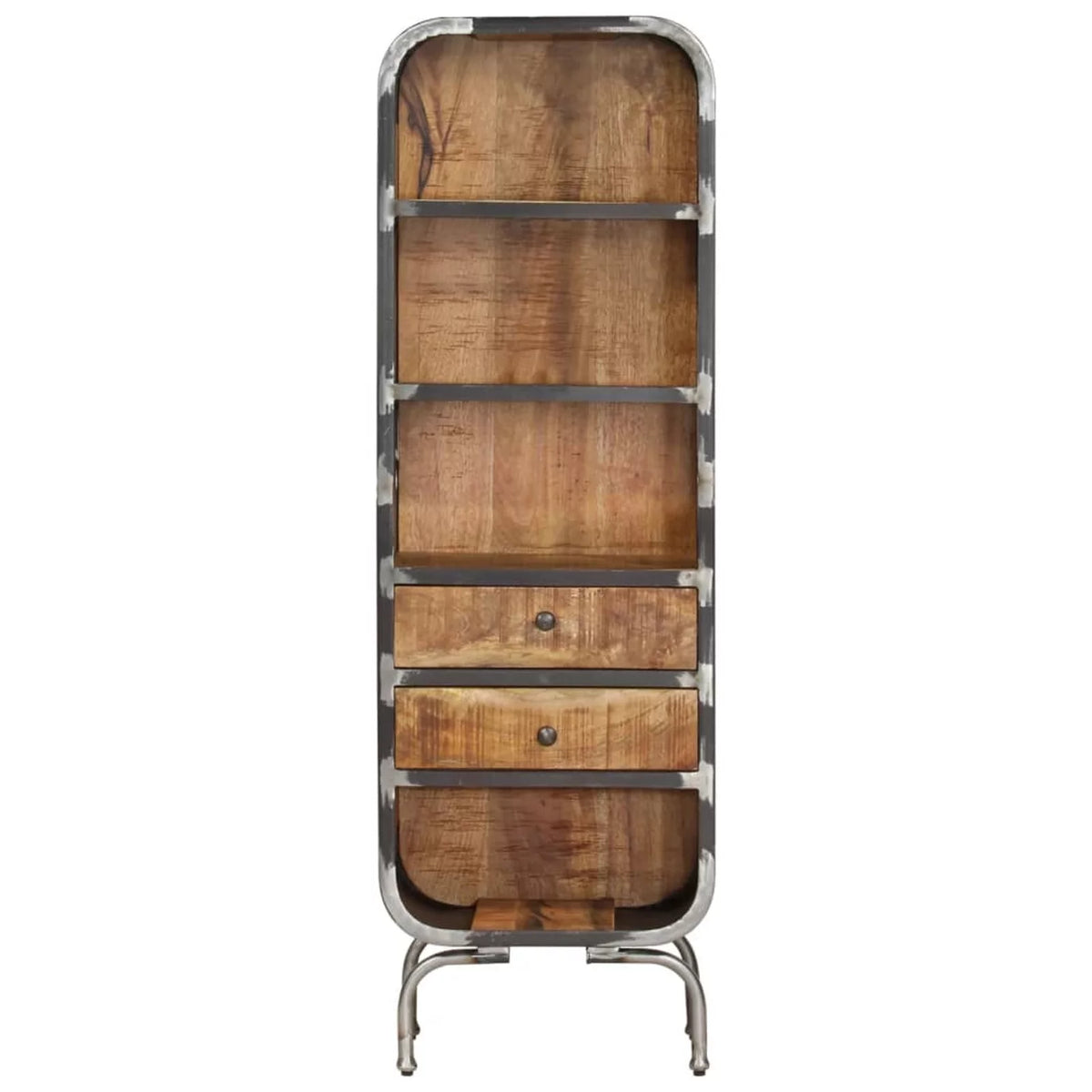 Wood Highboard with 2 Drawers and 4 Shelves I8128