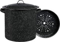 15.5 Qt Enameled Steel Steamer with Lid and Insert D810874