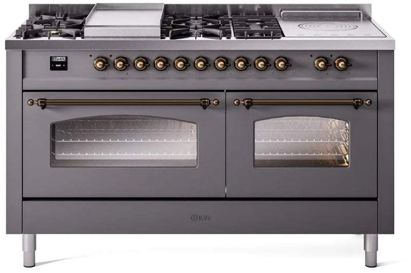 60 Dual Fuel Propane Gas Range Matte Graphite Bronze Trim U40716