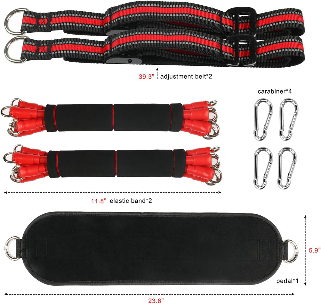 660LBS Heavy Duty Pull-up Assist Band Set with Fabric Rest F393