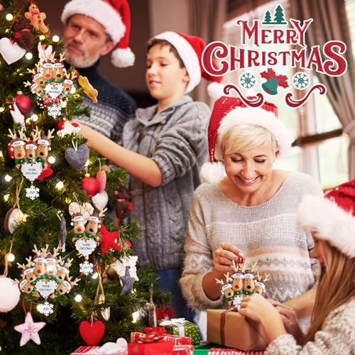 Reindeer Christmas Ornaments 3D Resin Family of 4 G523202