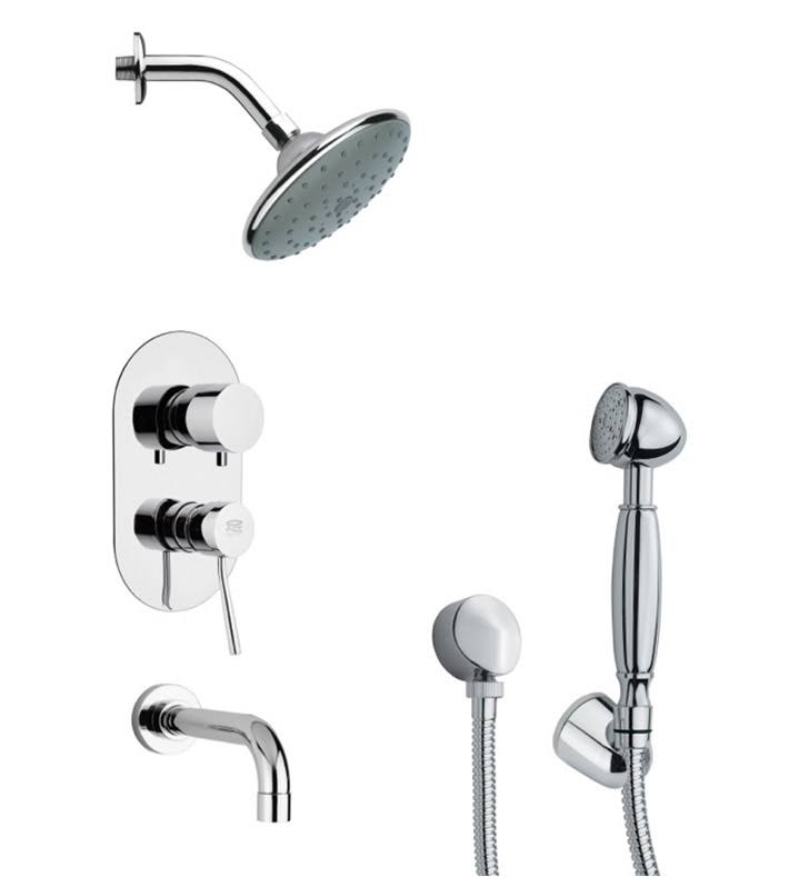 Chrome Tub and Shower Faucet with Handheld Shower X8529