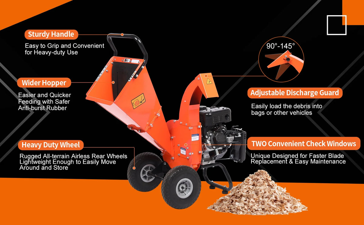 7 HP 212cc Gas Powered Wood Chipper Shredder F85215