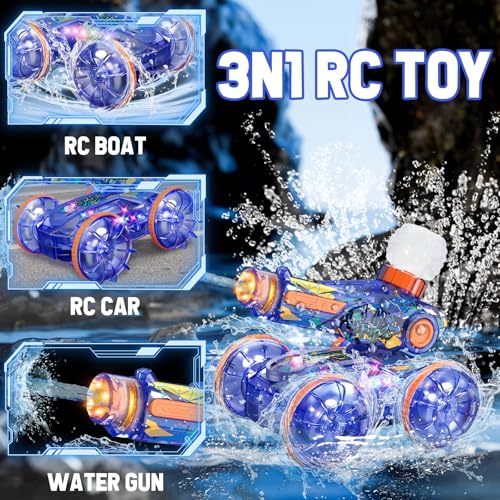 Gesture Sensing Remote Control Car Toys - Drift RC Stunt Car for Kids | 360° Rotating 4WD Transform RC Cars | 2.4Ghz Hand Controlled with Lights Music | Birthday to Boys (Purple) D2340