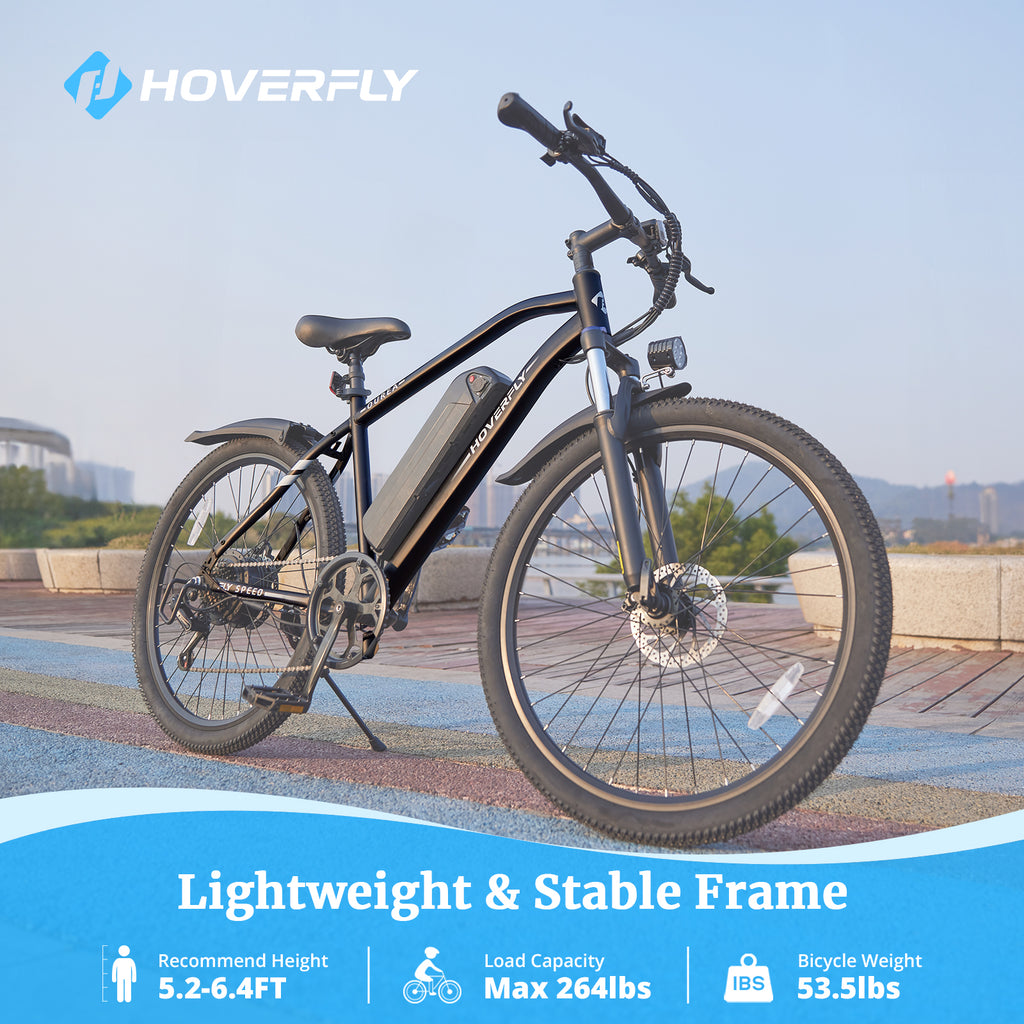 26" Electric Bike with Rechargeable Battery, Black W35959