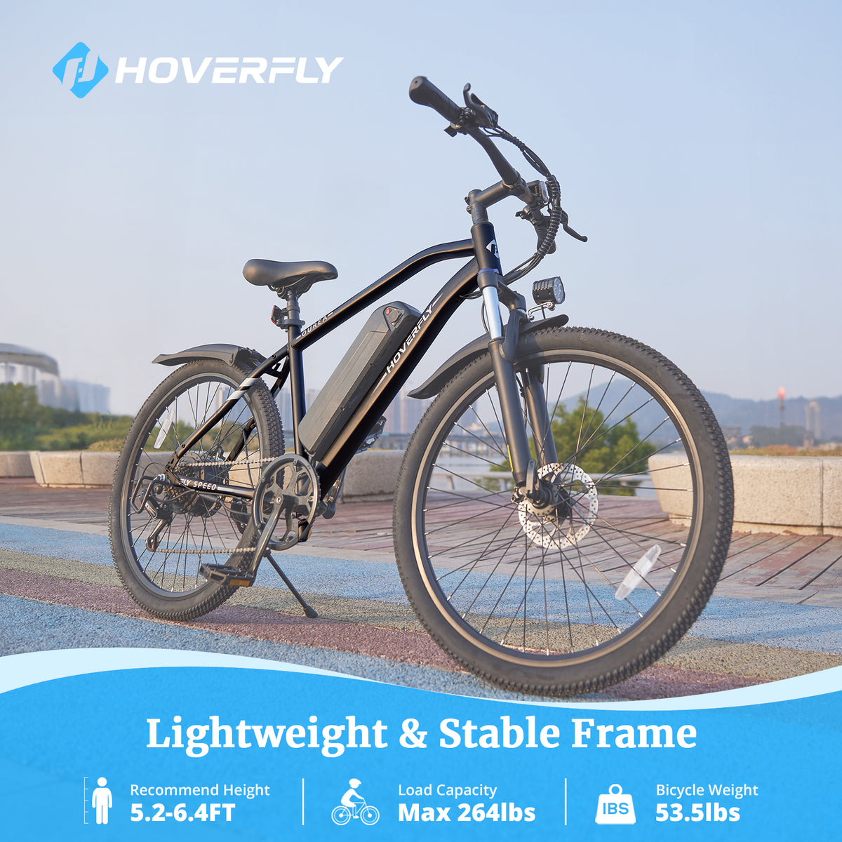 26" Electric Bike with Rechargeable Battery, Black W35959