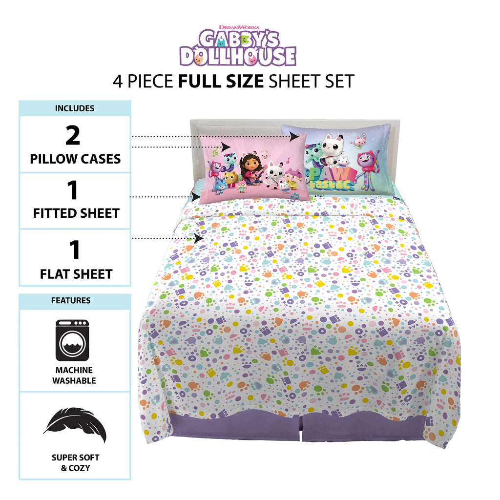 Kids Full Sheet Set, White and Blue M83816