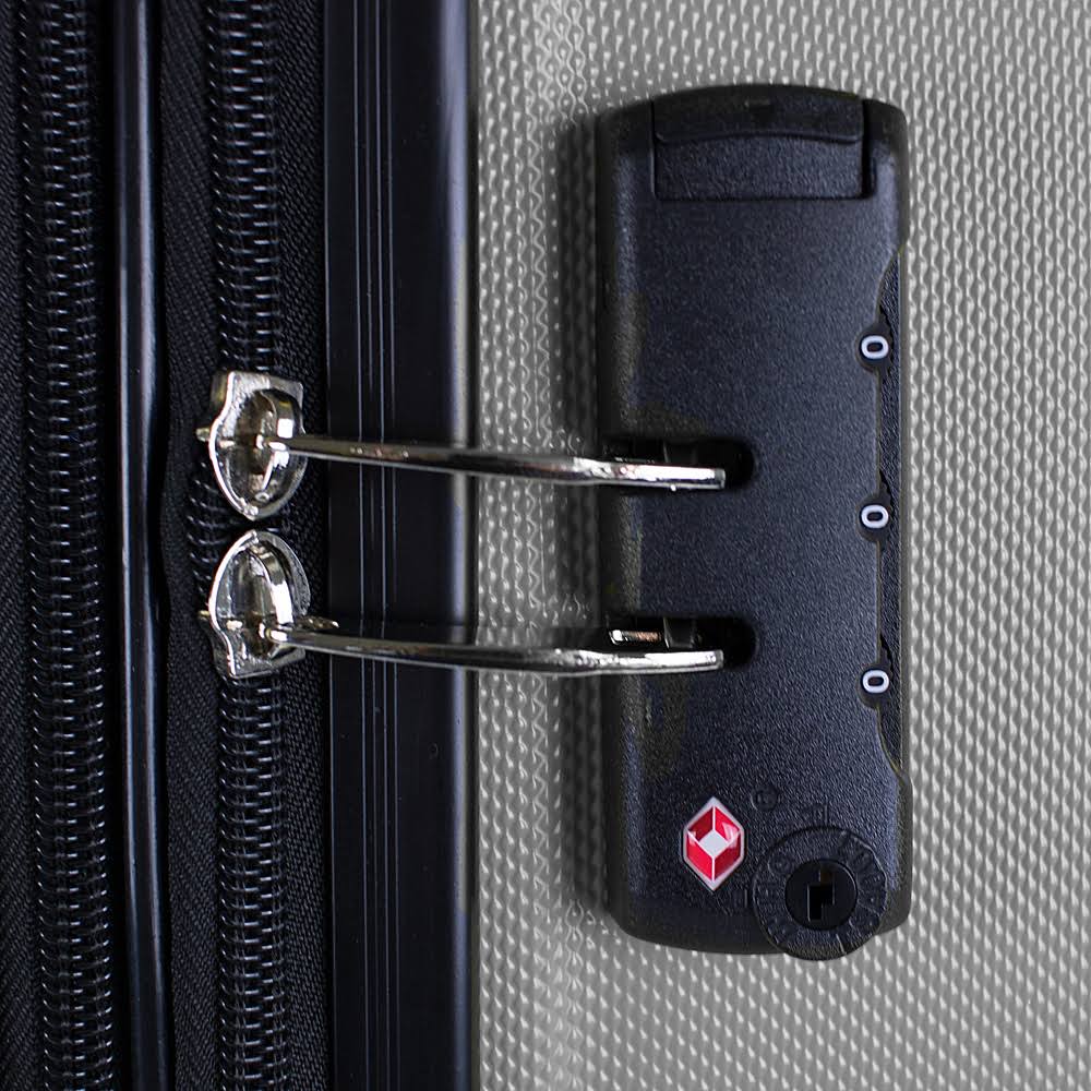 3-Piece Spinner Luggage Set in Silver P29839