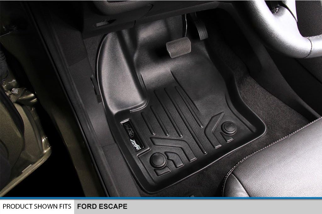 Custom Fit Floor Mats 2 Rows and Cargo Liner Set Black J238