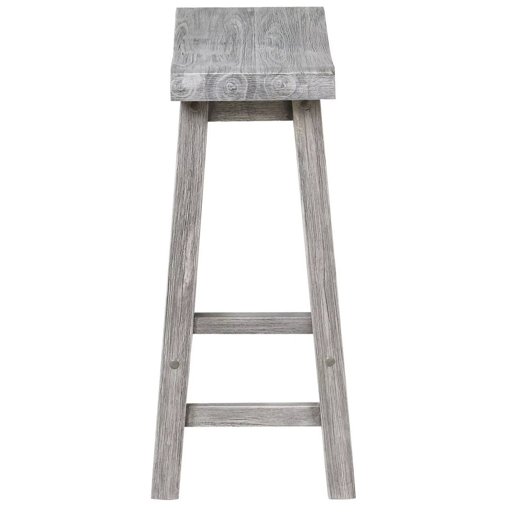 Gray Wooden Counter Stool I890