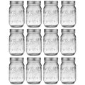 16 oz Glass Mason Jar with Lid and Band 12-Pack K709