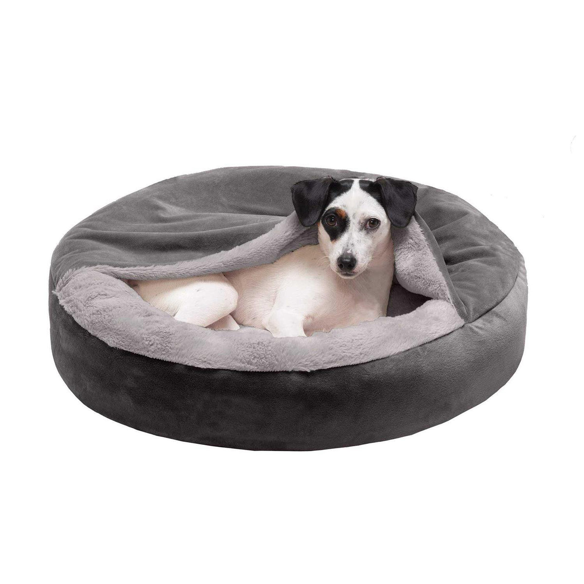 Faux Fur Hooded Donut Bed L165