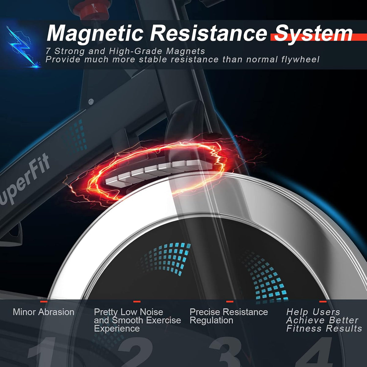 Magnetic Belt Drive Indoor Exercise Cycling Bike with LCD Monitor U5081