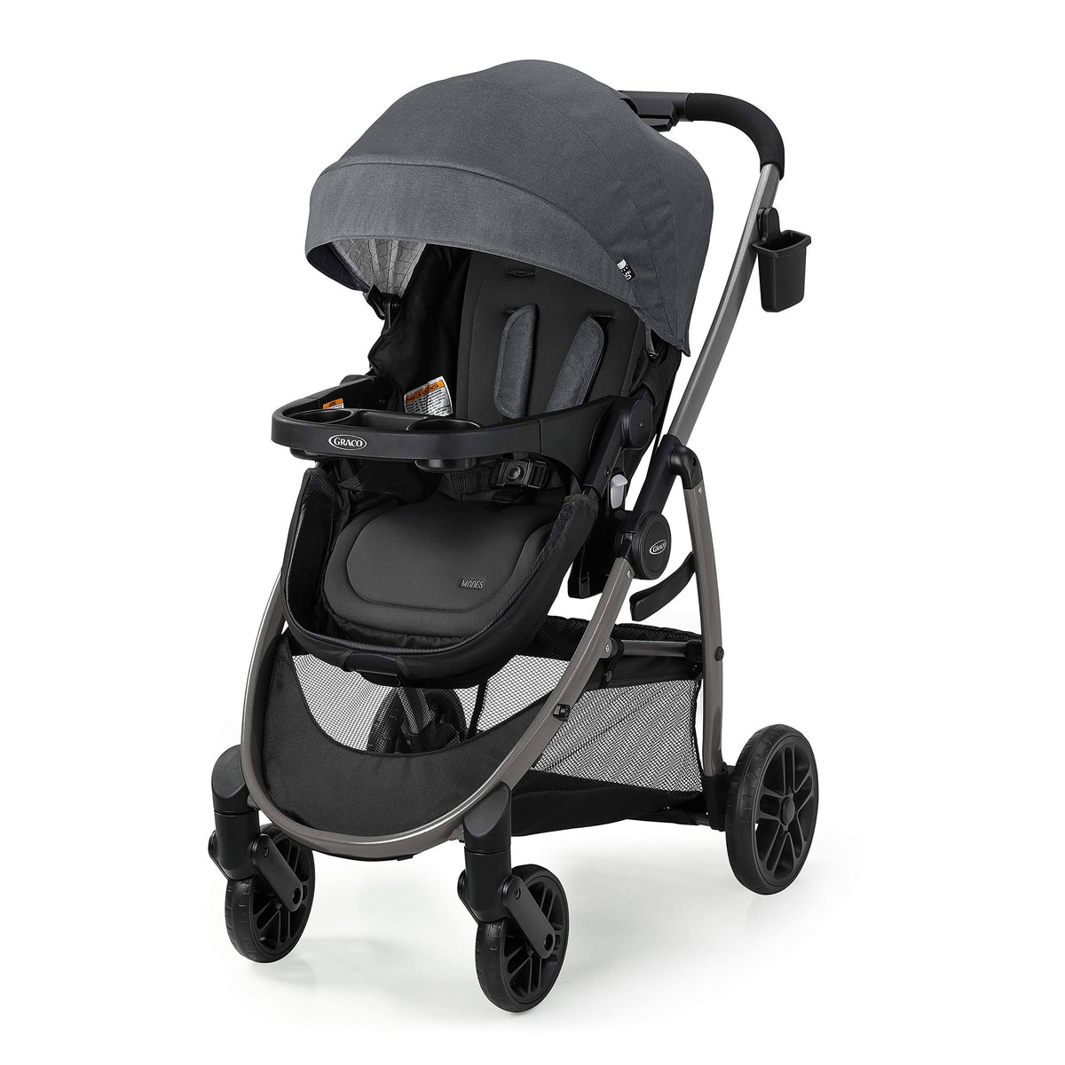 Baby Stroller with Reversible Seat, One Hand Fold, Extra Storage, Child Tray Y24366
