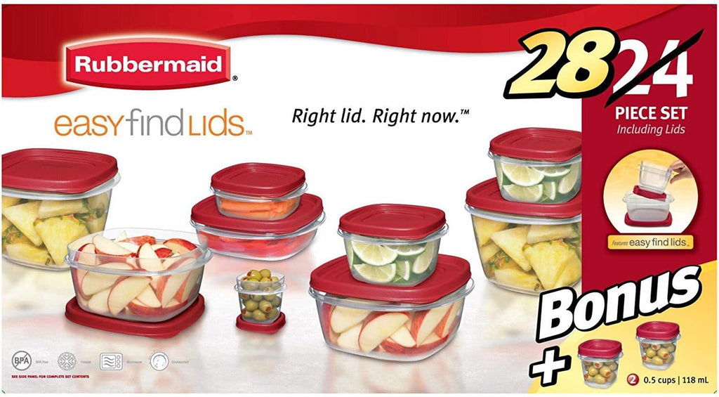 28 Piece BPA-Free Plastic Food Storage Containers S33605