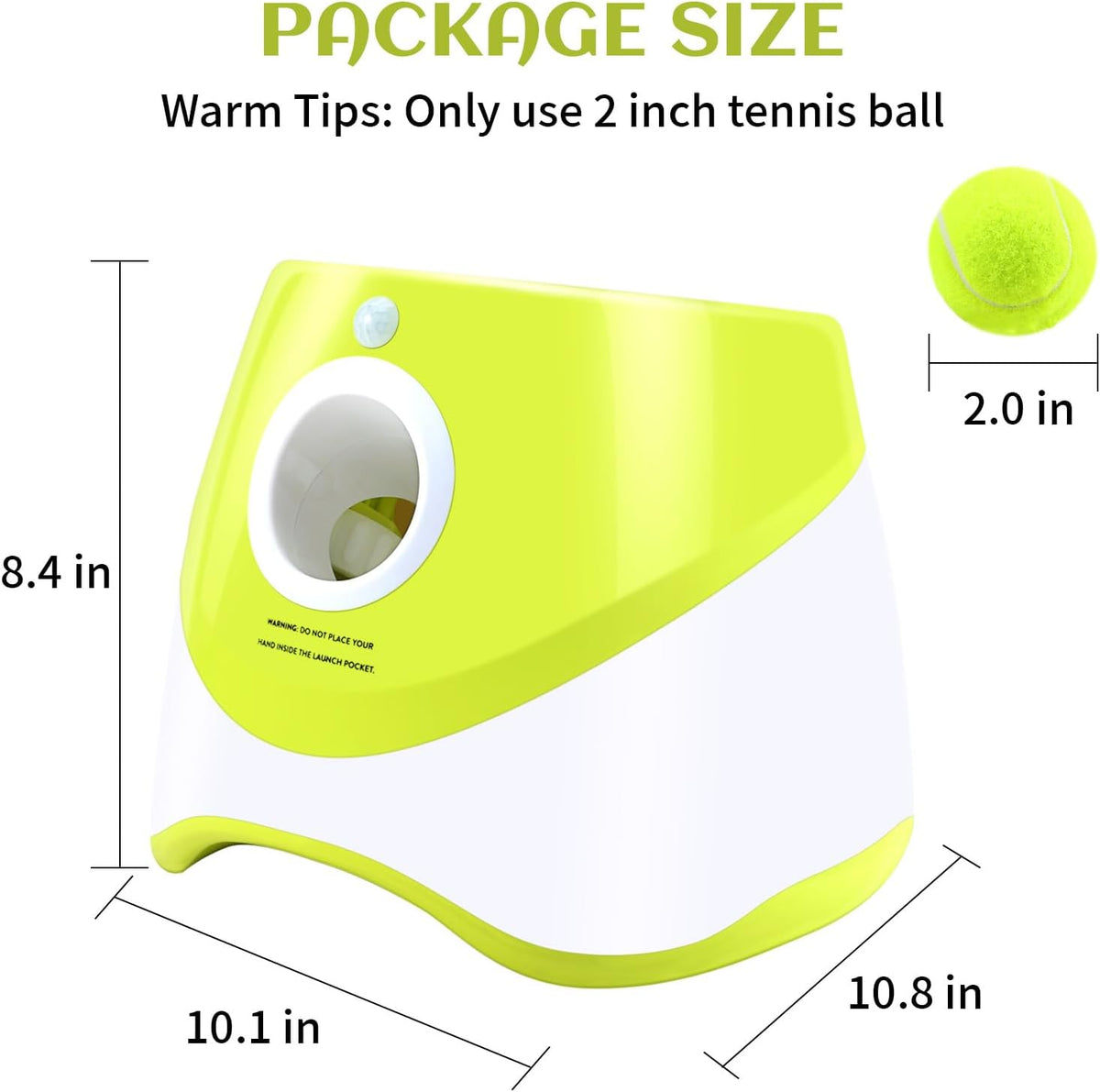 Automatic Ball Launcher for Dogs, 6PCS Tennis Balls Included C65519