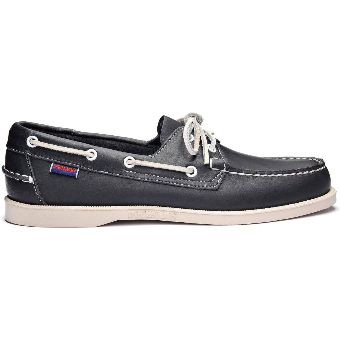 Blue Navy Leather Boat Shoes N41578