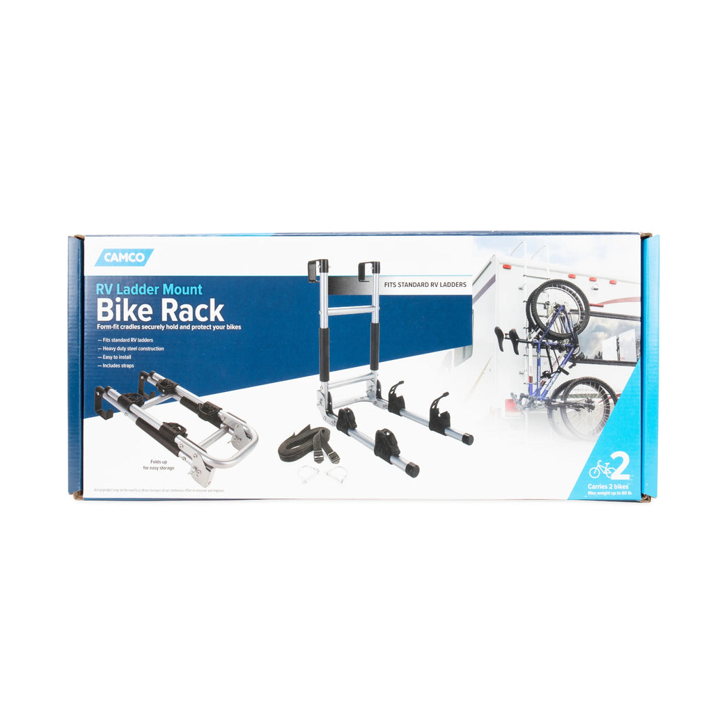 Camper/RV Ladder Mount Bike Rack, Holds 2 Bikes, Black & Silver G300684