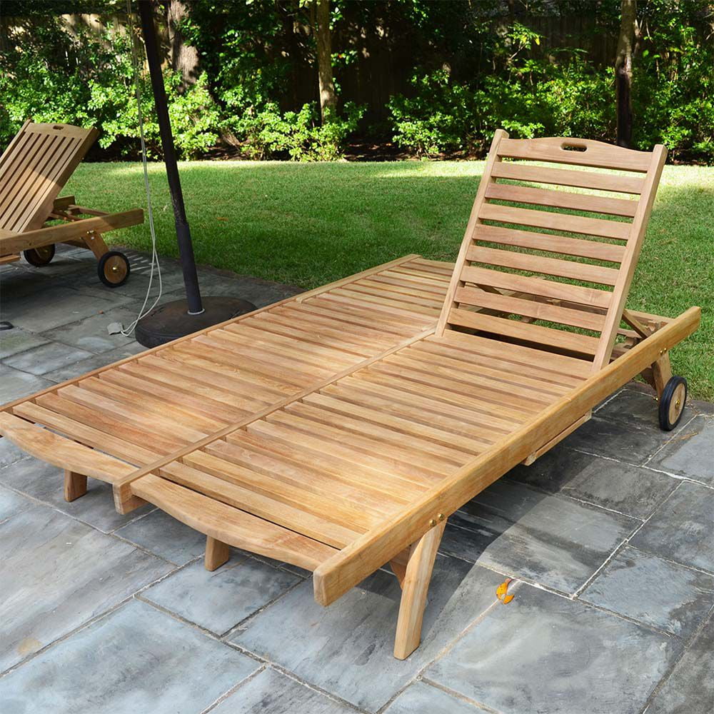 Grade A Teak Double Sun Lounger F383