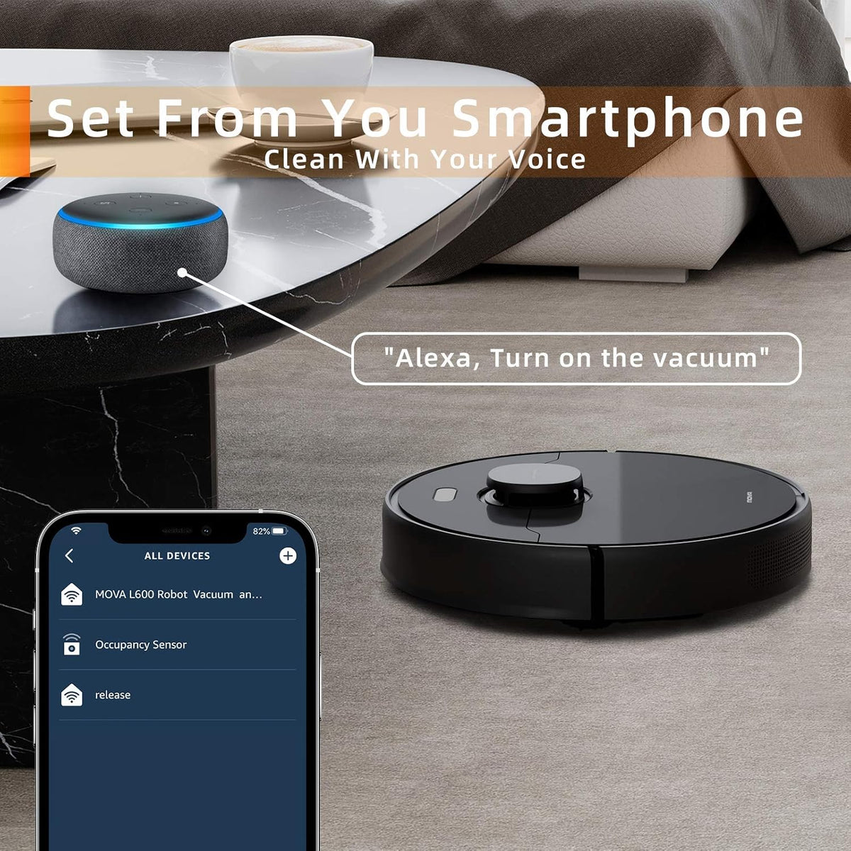 Robot Vacuum and Mop with Lidar Navigation, 4000Pa Suction, 5200mAh Battery G200423