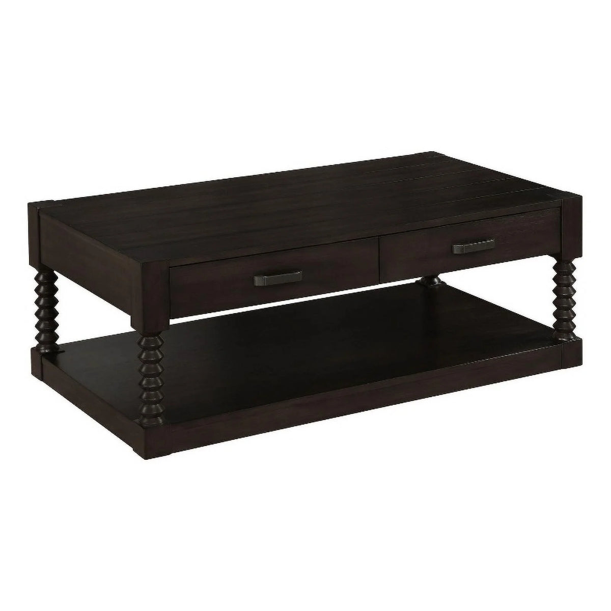 Brown 2-Drawer Wood Coffee Table Q901605