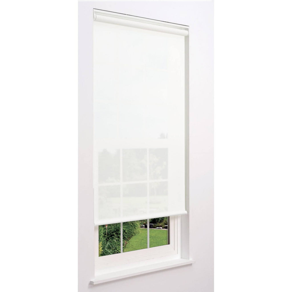 White 71 W x 78 H Cordless Solar Roller Shade S407
