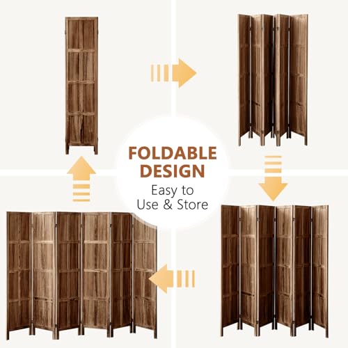 5.6 FT Folding Wooden Room Divider T28832