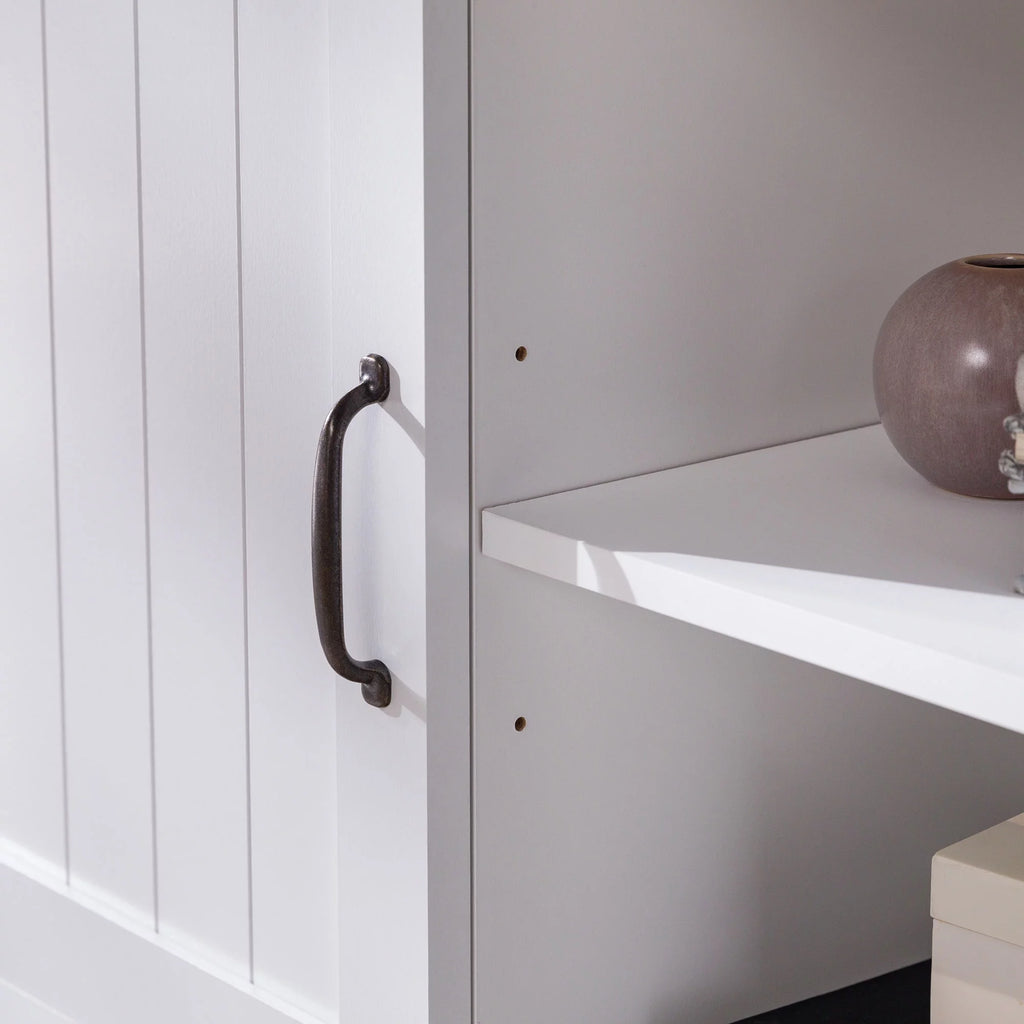 White Grooved-Door TV Stand M183014