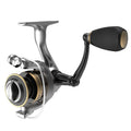 Size 20 Spinning Fishing Reel, 5.2:1 Gear Ratio, Silver/Gold T38501