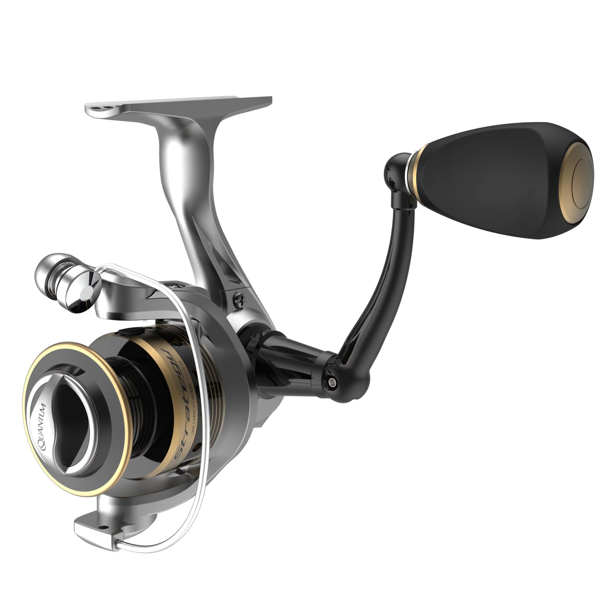 Size 20 Spinning Fishing Reel, 5.2:1 Gear Ratio, Silver/Gold T38501