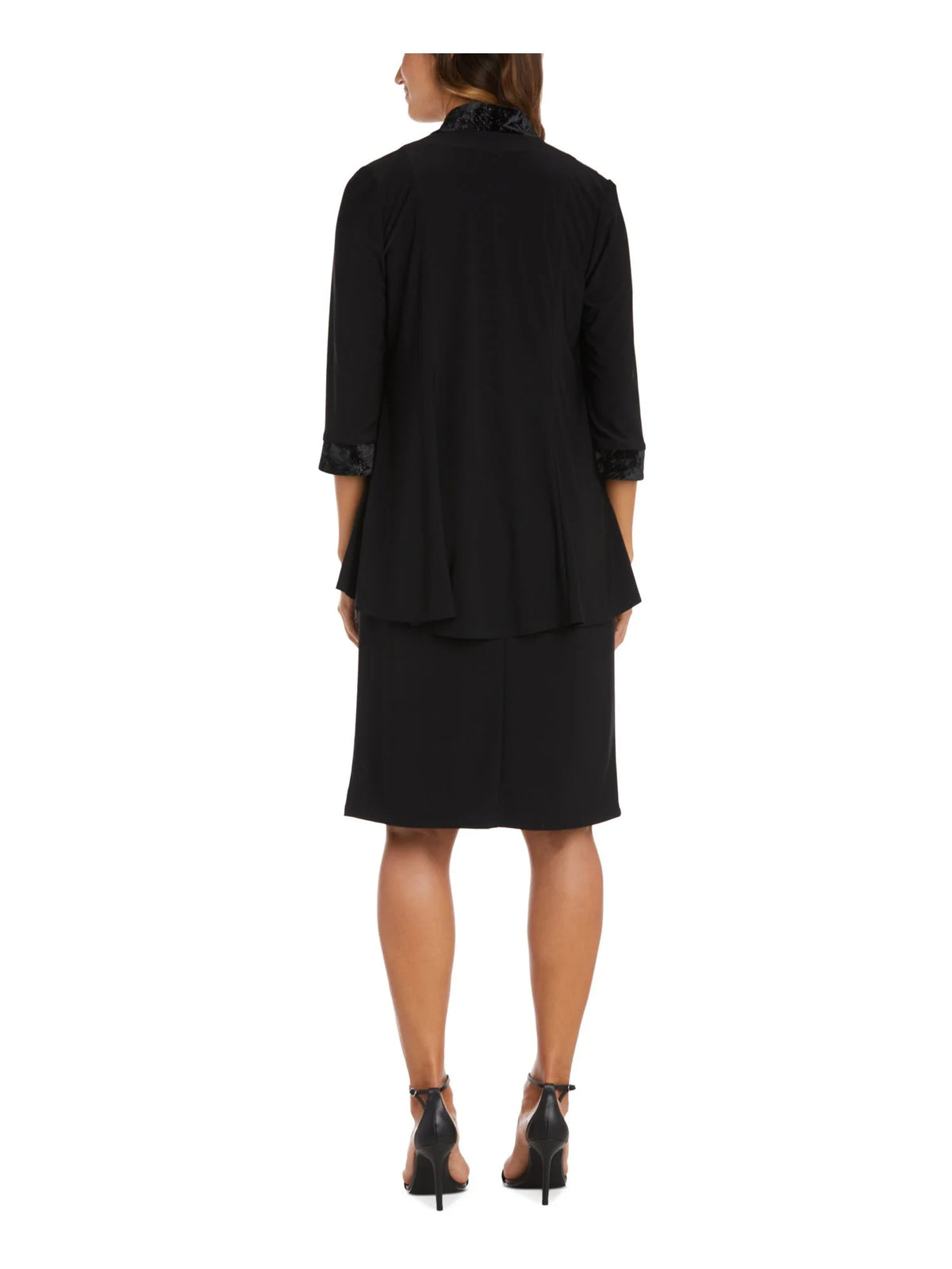 Black Beaded Sheath Dress 10 F563