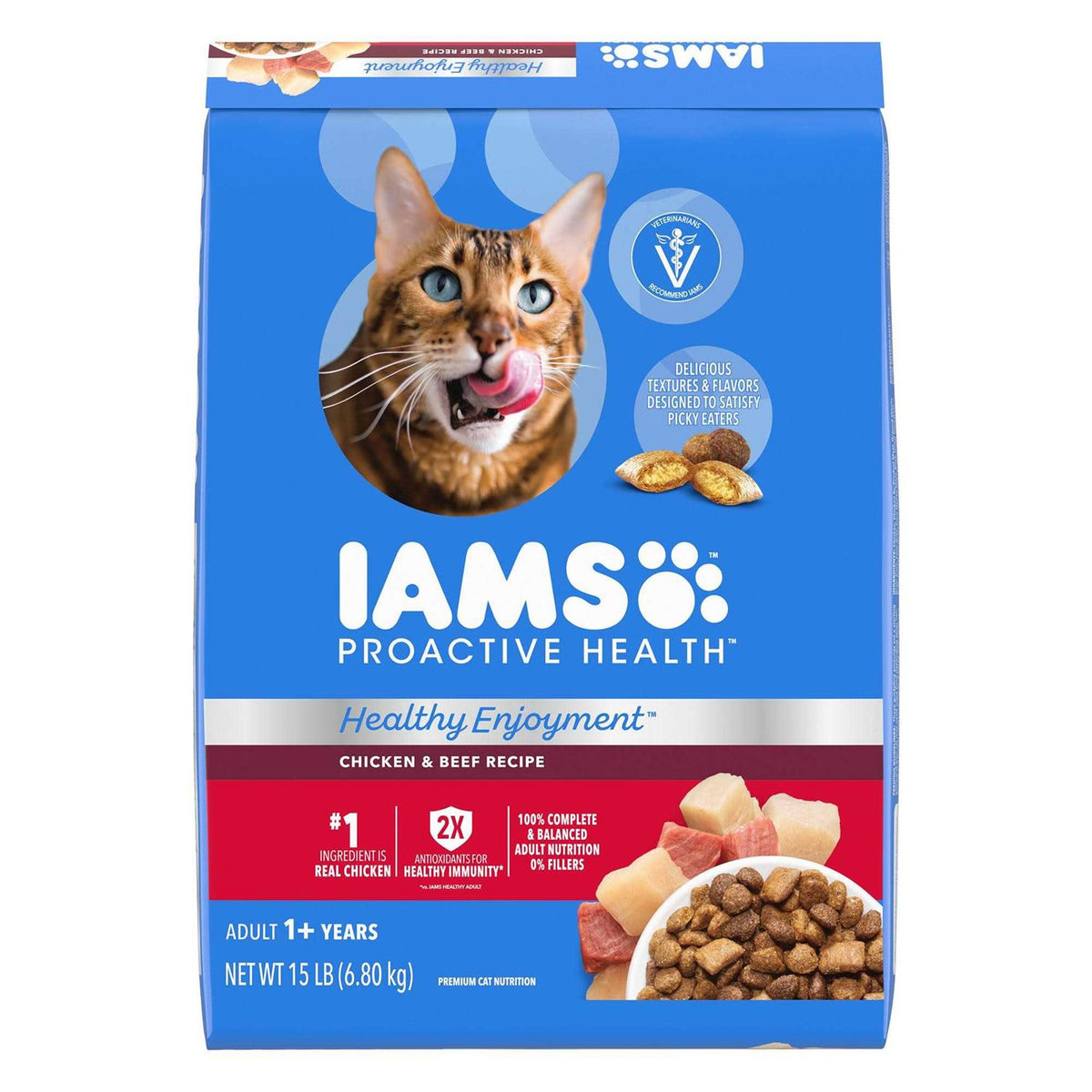 Chicken & Beef Dry Cat Food O37336