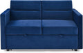 Blue Velvet 2 Seater Convertible Sofa Bed X600139