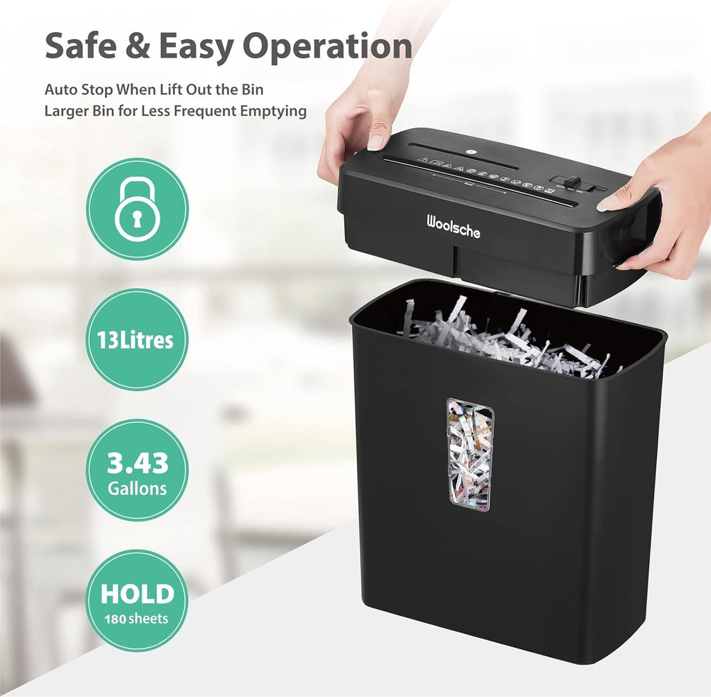 8-Sheet Cross Cut Paper Shredder with 3.43-Gallon Visible Bin, P-4 Security Level M18386
