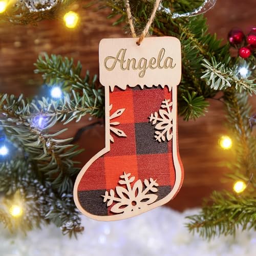 Wooden Christmas Tree Ornament J3243