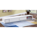 White Wood Underbed Storage with Sliding Doors E43356