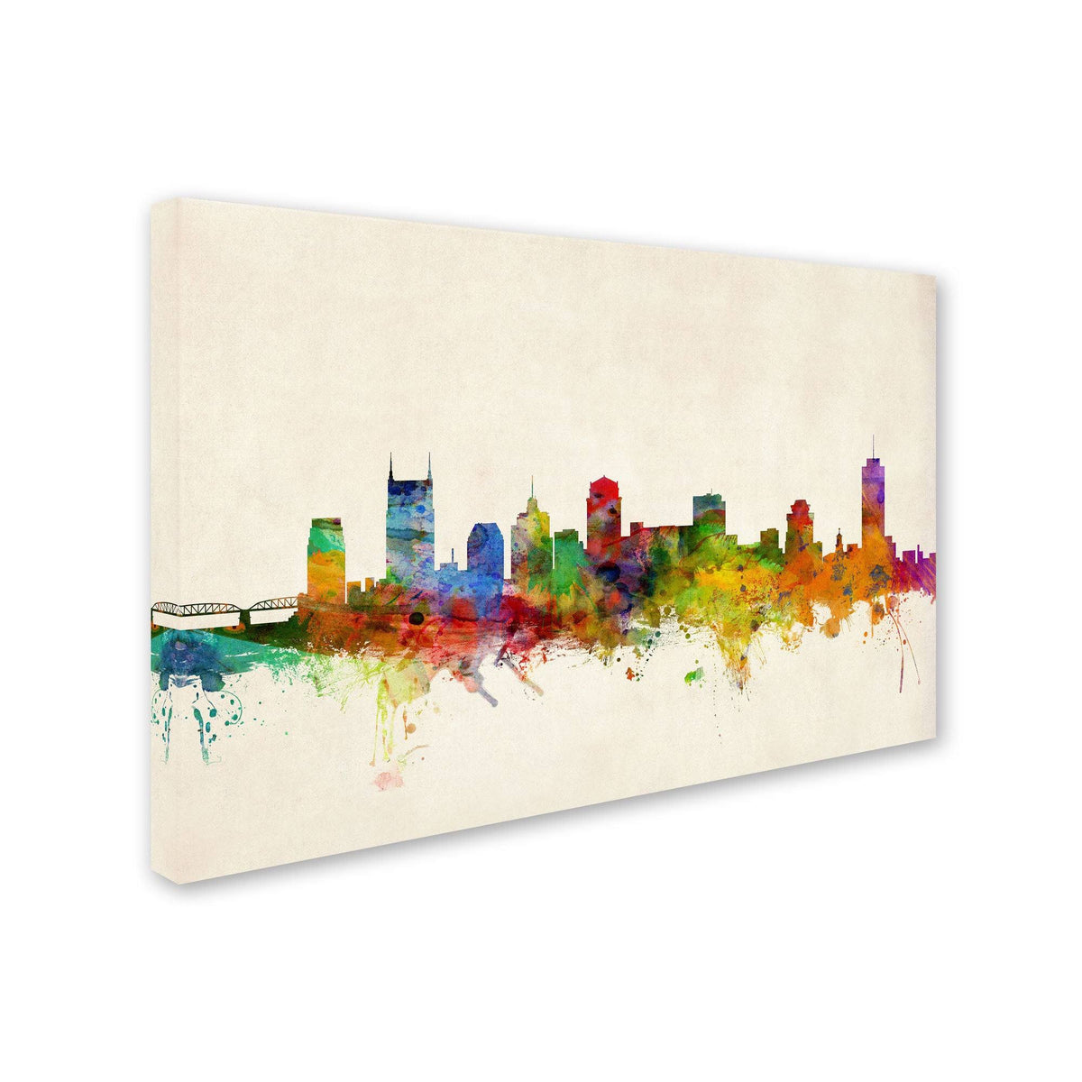 Nashville Watercolor Skyline V619070