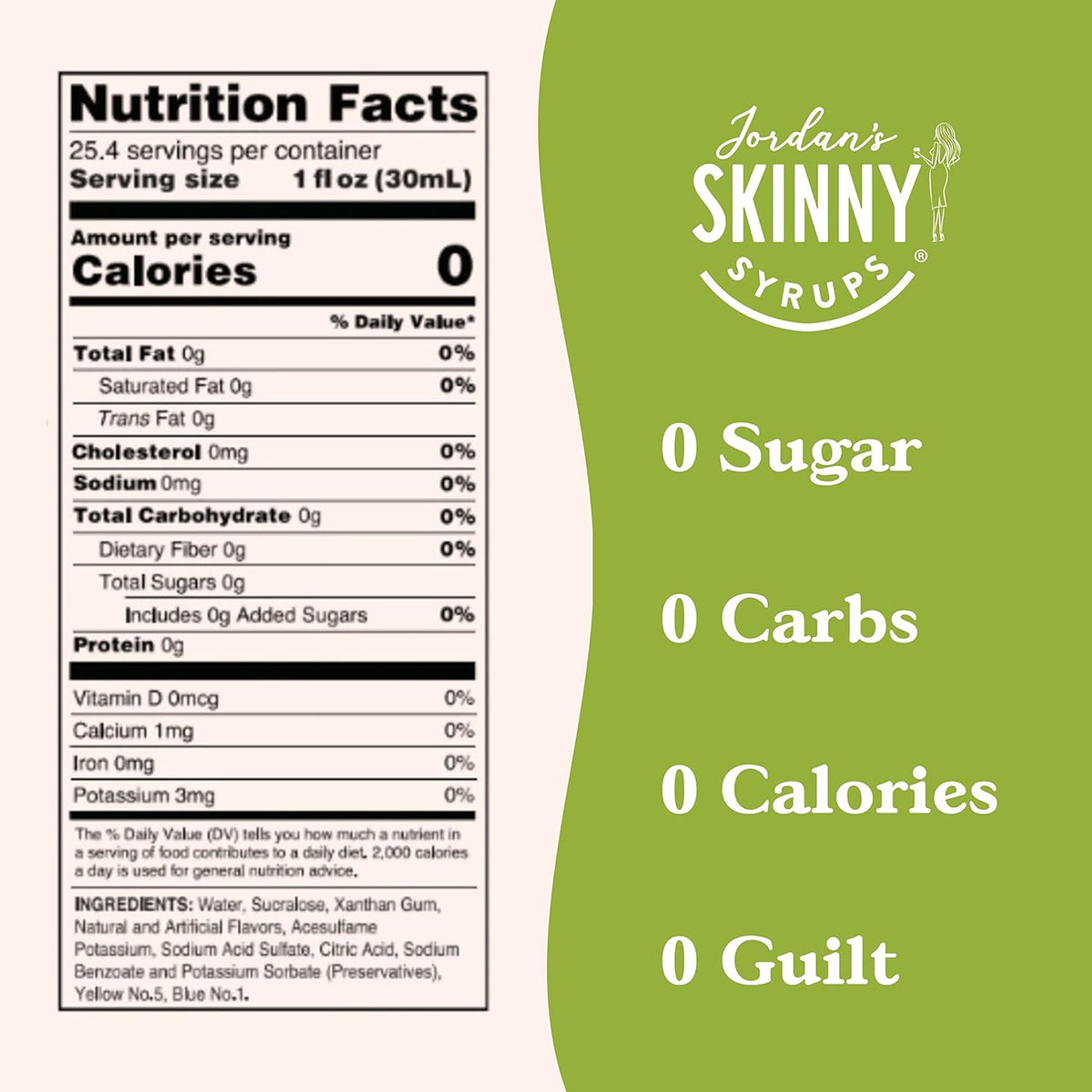 Sugar Free Coffee Syrup, Pistachio Flavor, 25.4 Fl Oz Y29327