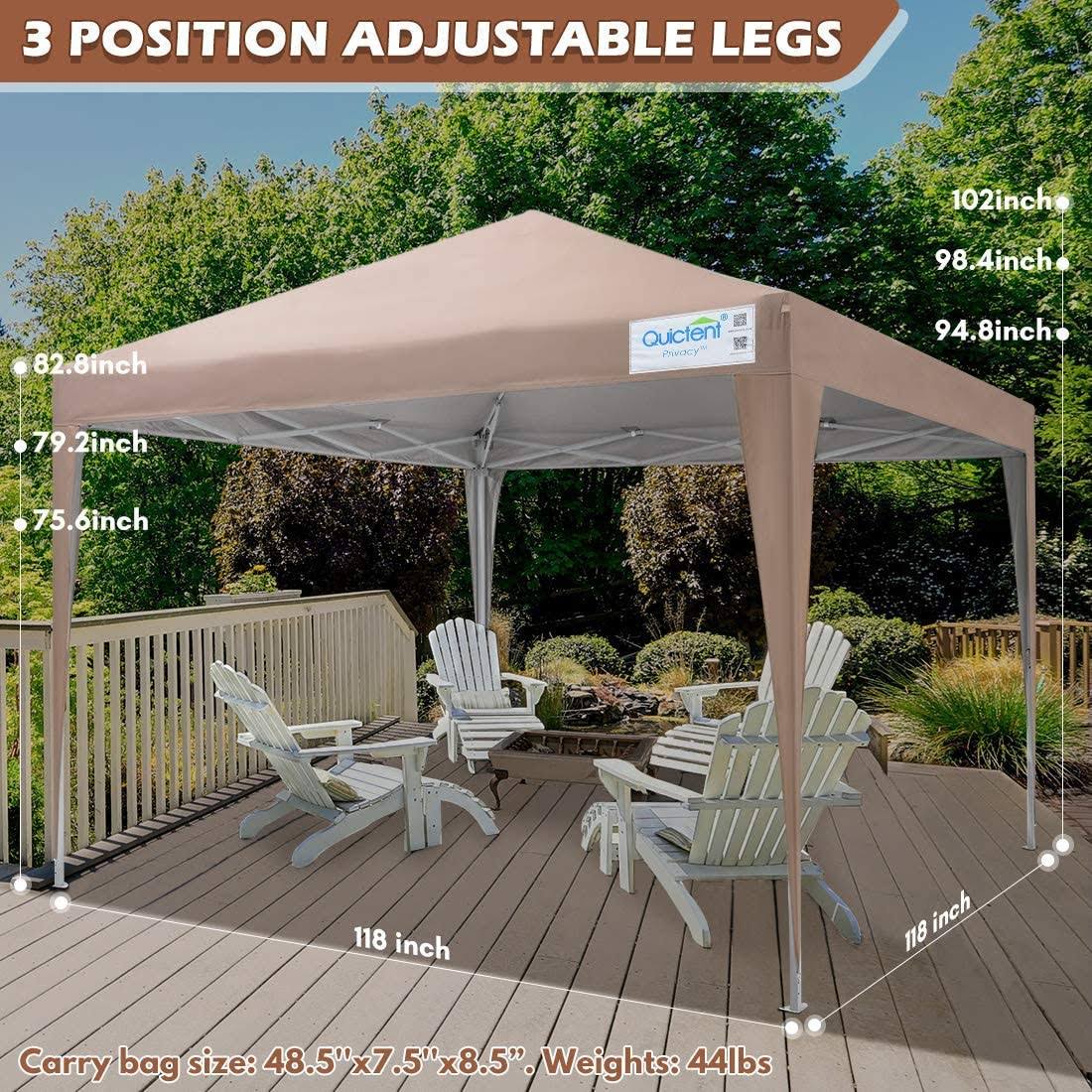 White 10x10 Pop Up Canopy Tent with Sidewalls R293328