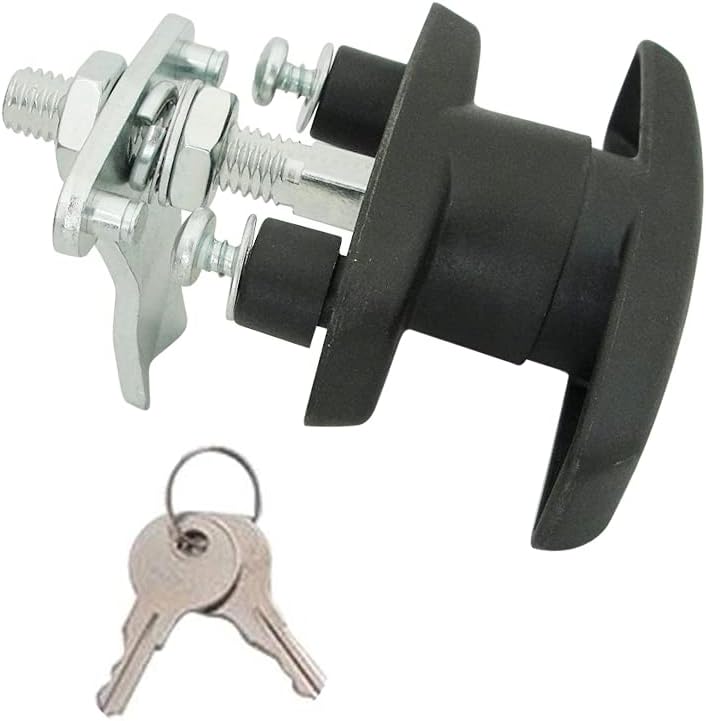 2 PCS T-Handle Door Lock Latch ABS Zinc Alloy Lock Body Kit F3234