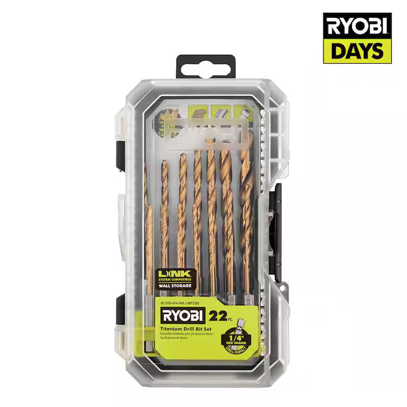 Titanium Drill Bit Set 22-Piece D350