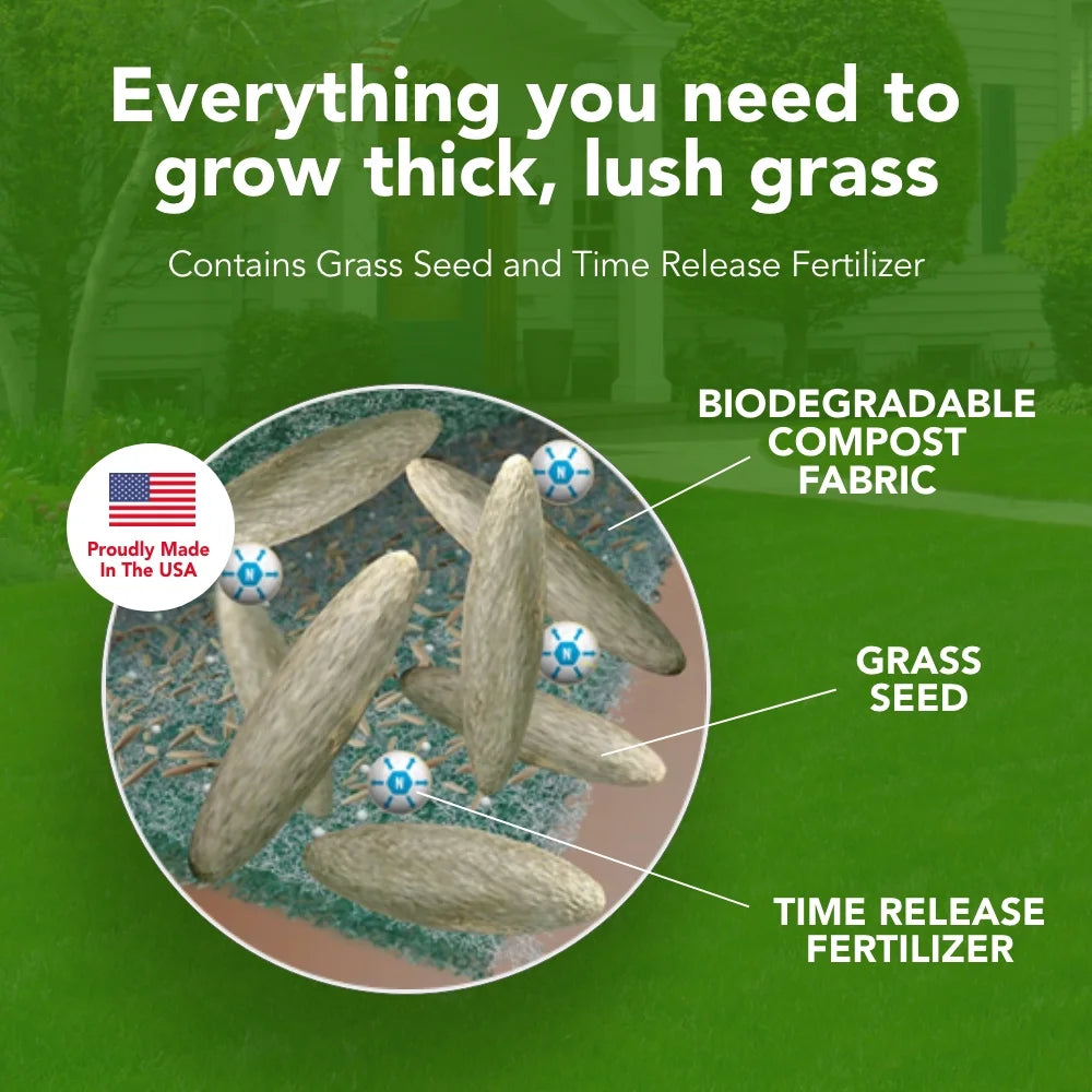 50-ft. x 1-ft. Fescue Mix Grass Seed with Mulch Blanket F731