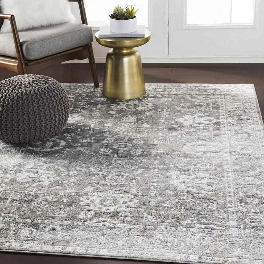 9x12 Gray Charcoal White Area Rug D859106