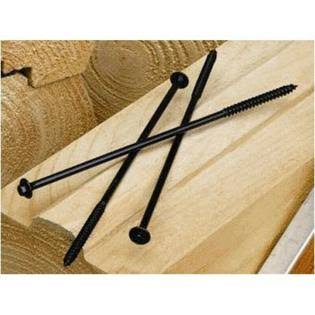 Hex Wood Screws 12in L Carbon Steel Black 250 pc B971