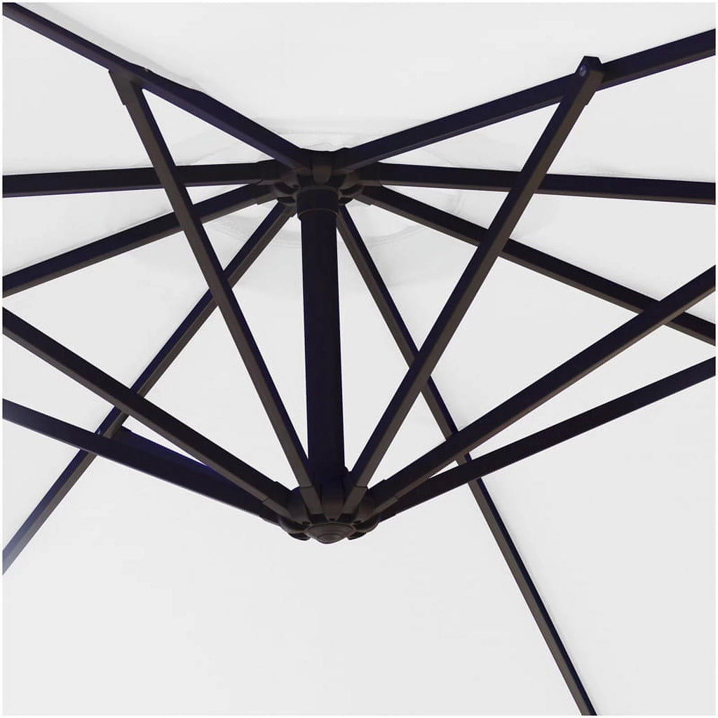 10 ft. Patio Cantilever Hanging Umbrella with 4-piece Base Weight P335