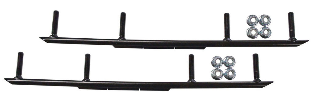 Red XCS Snowmobile Skis with 6" Round Bars Complete Kit N6667