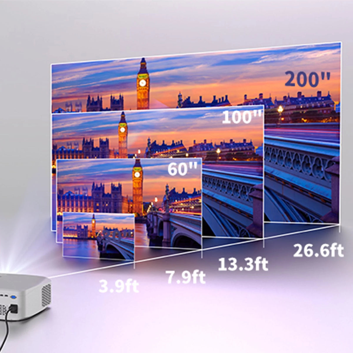 Full HD 1080P 4K Movie Projector 5G WiFi Bluetooth H528099