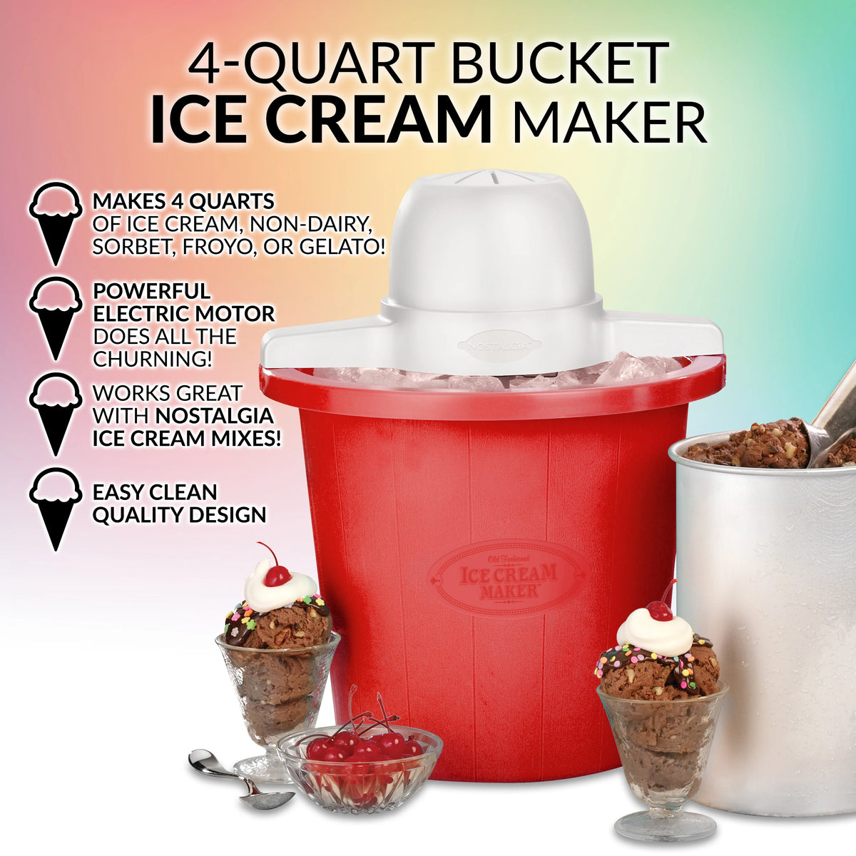 4-Quart Electric Ice Cream Maker E199