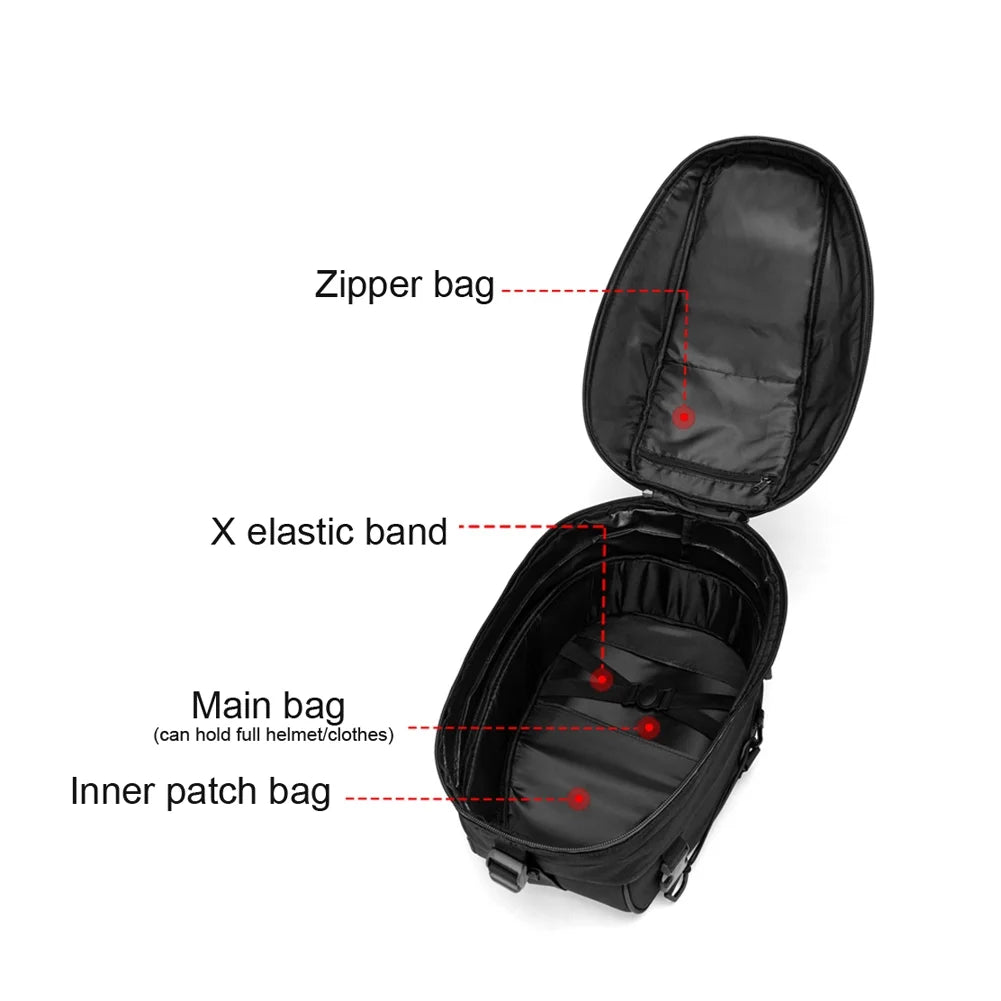 Motorcycle Tail Bag 30L-40L Waterproof Rear Seat Bag R258